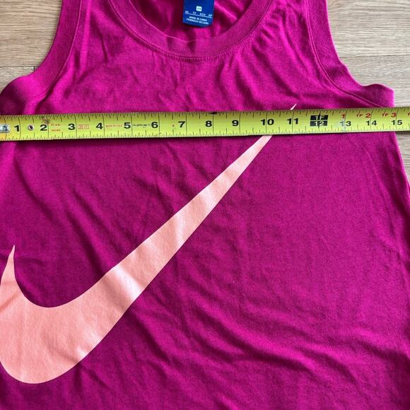 NIKE Size XS Womens Pink Tank Top with Pink Sparkle Swoosh Gym Athletic Sports - Picture 7 of 10
